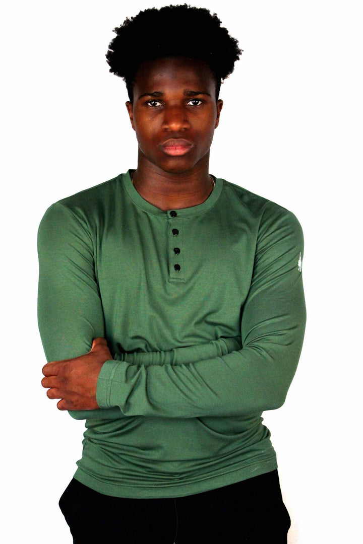 Tailored Bamboo Green Henley