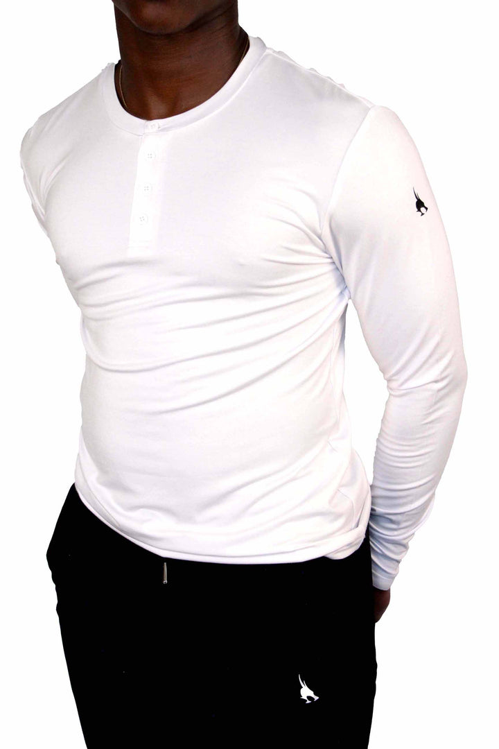 Tailored Bamboo White Henley